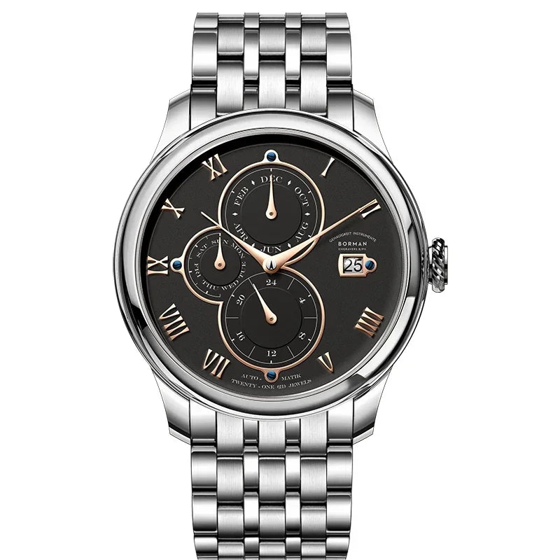 BORMAN BM18011 Men’s Automatic Watch – Calendar Sapphire Business Classic