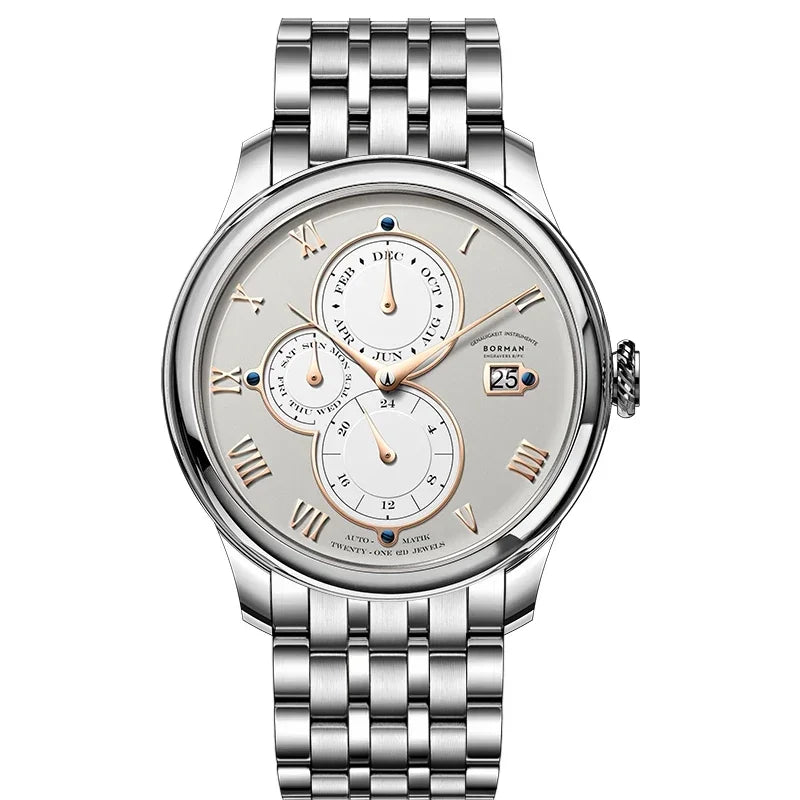 BORMAN BM18011 Men’s Automatic Watch – Calendar Sapphire Business Classic Smash Price Shop Men's Watch