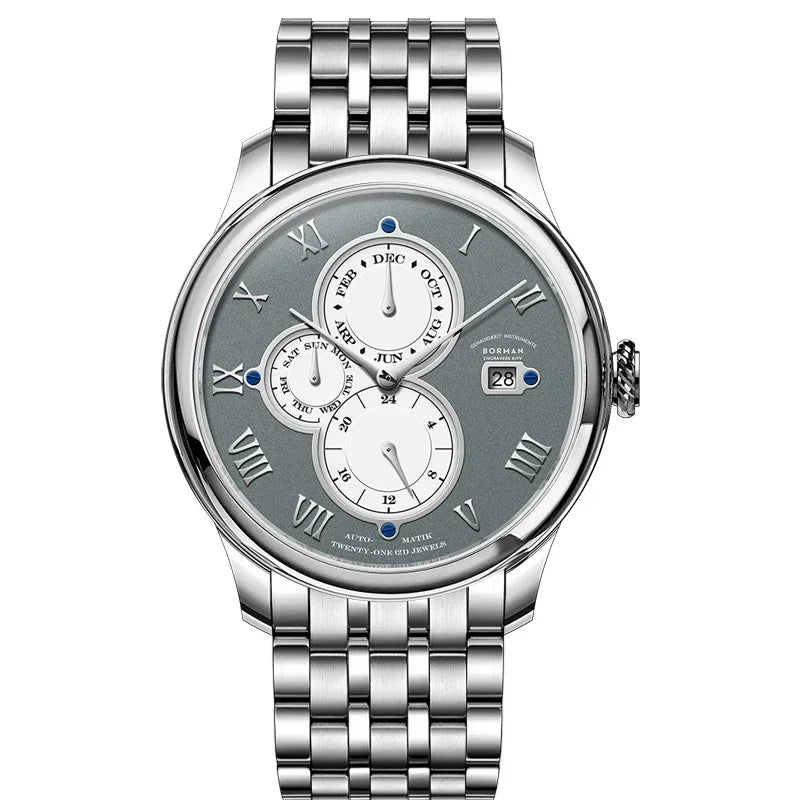 BORMAN BM18011 Men’s Automatic Watch – Calendar Sapphire Business Classic Smash Price Shop Men's Watch