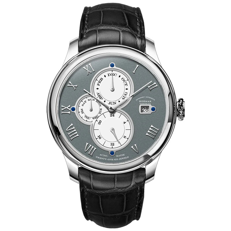 BORMAN BM18011 Retro Automatic Men’s Watch – Sapphire Calendar 50M Smash Price Shop Men's Watch