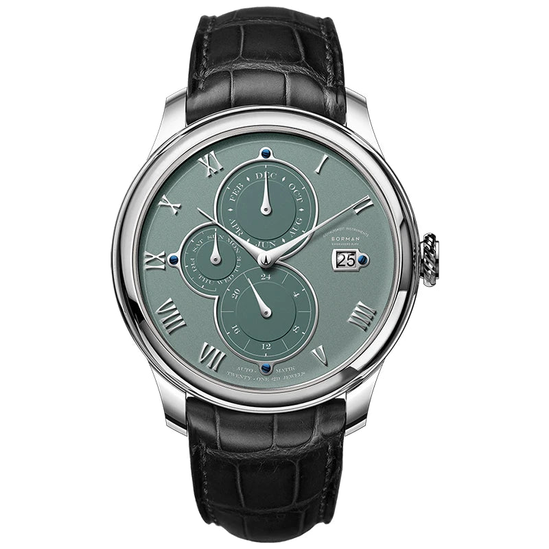 BORMAN BM18011 Retro Automatic Men’s Watch – Sapphire Calendar 50M Smash Price Shop Men's Watch