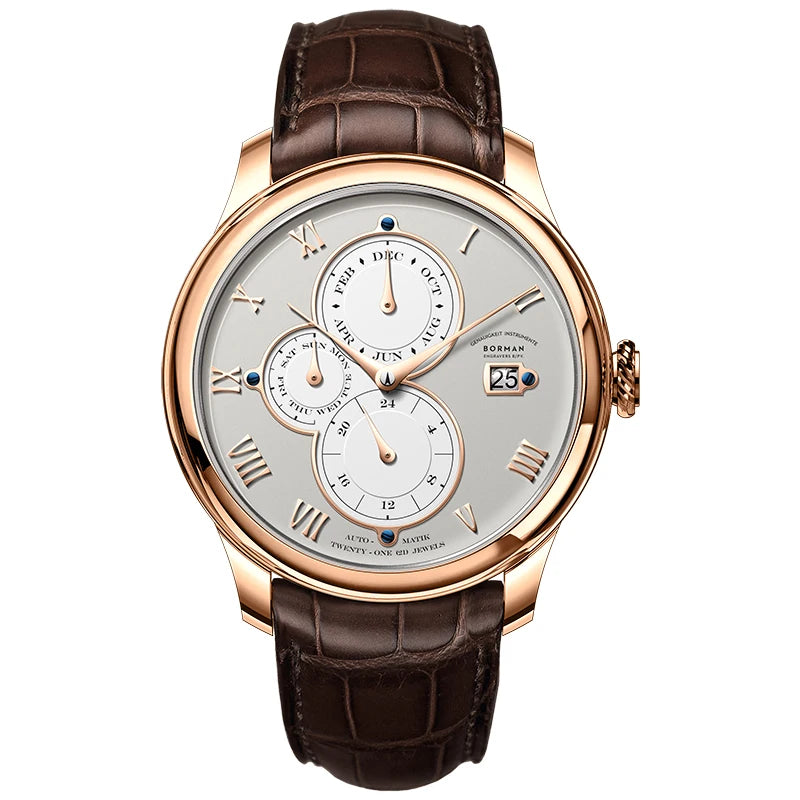 BORMAN BM18011 Retro Automatic Men’s Watch – Sapphire Calendar 50M Smash Price Shop Men's Watch