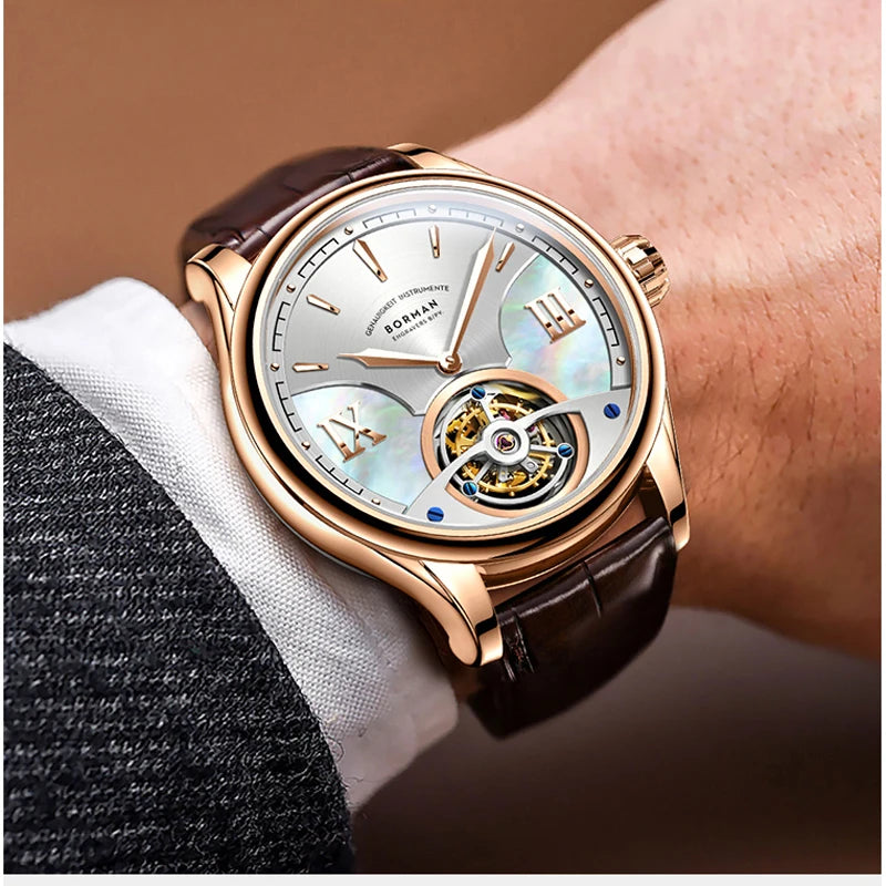 BORMAN BM38886 Men’s Automatic Tourbillon Watch – ST8000 Sapphire 50M Luxury