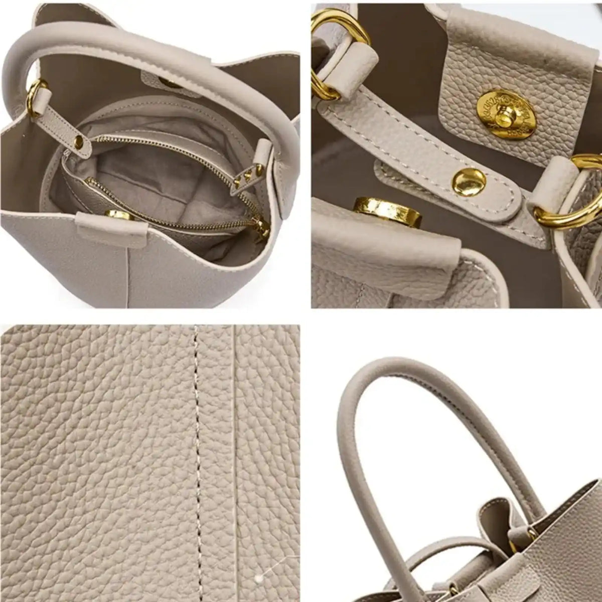 Burminsa Genuine Leather Small Bucket Bag – product image 9