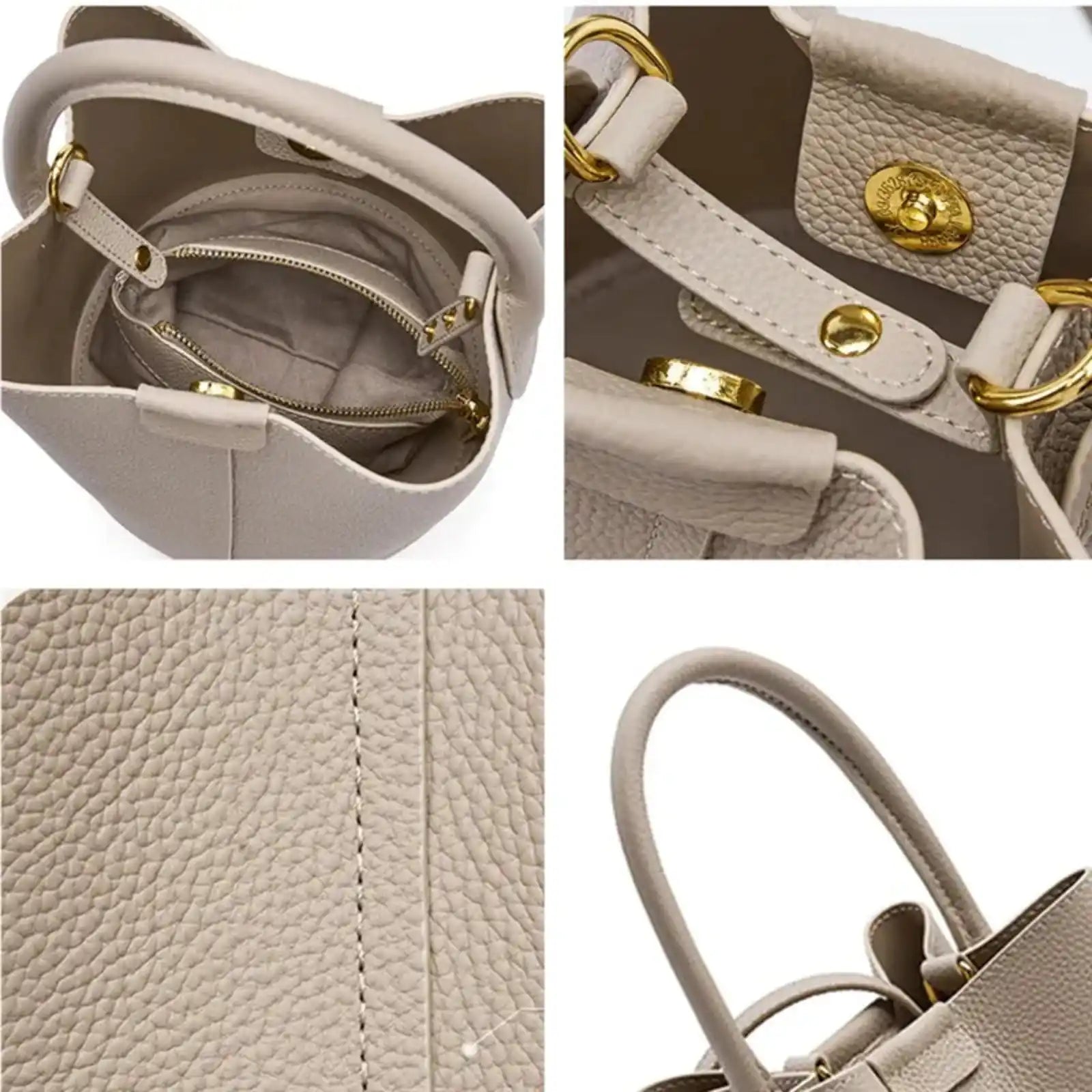 Burminsa Genuine Leather Small Bucket Bag – product image 9