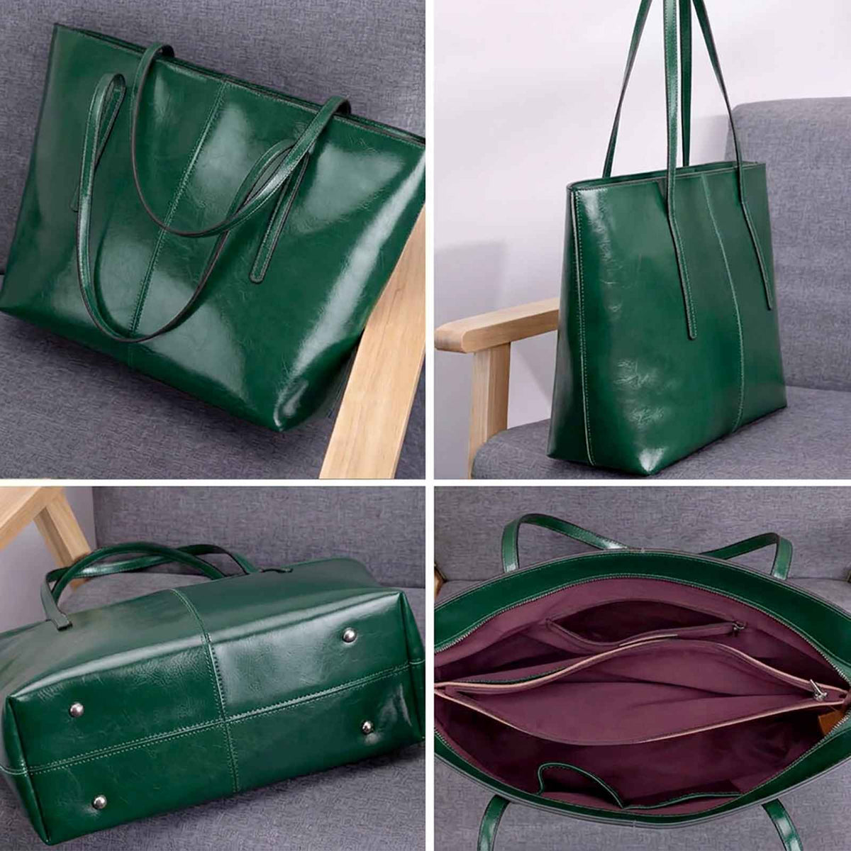 Burminsa Genuine Leather Work Tote Bag – product image 12