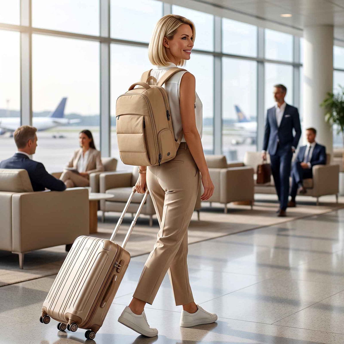 Cabin Travel Backpack with Shoe Compartment – lifestyle image 3