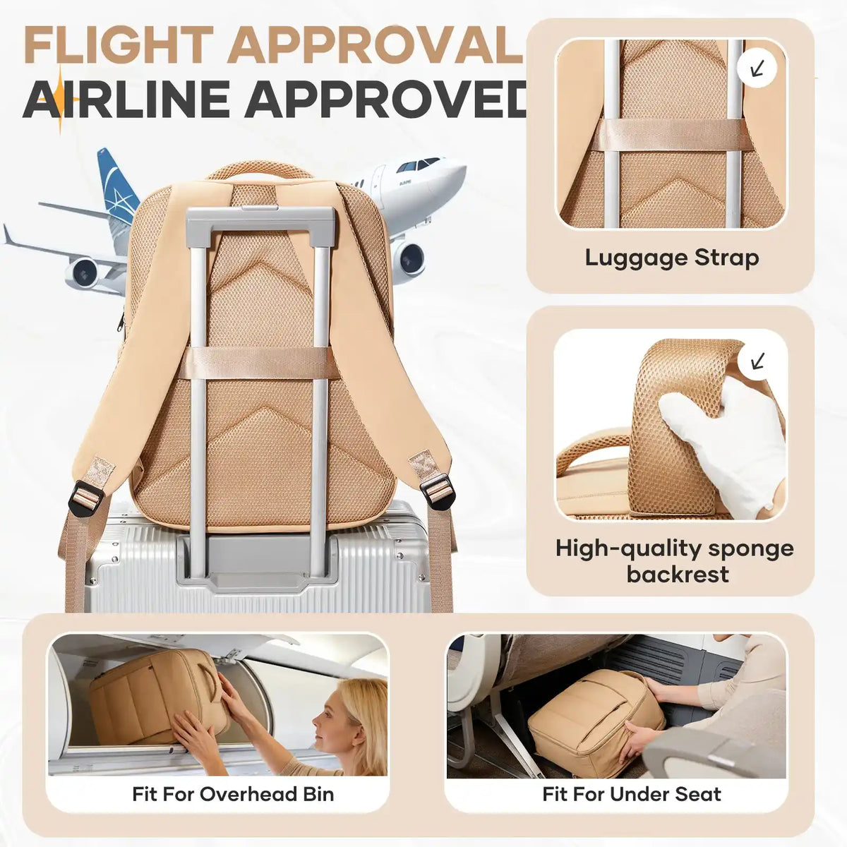 Cabin Travel Backpack with Shoe Compartment – product image 5