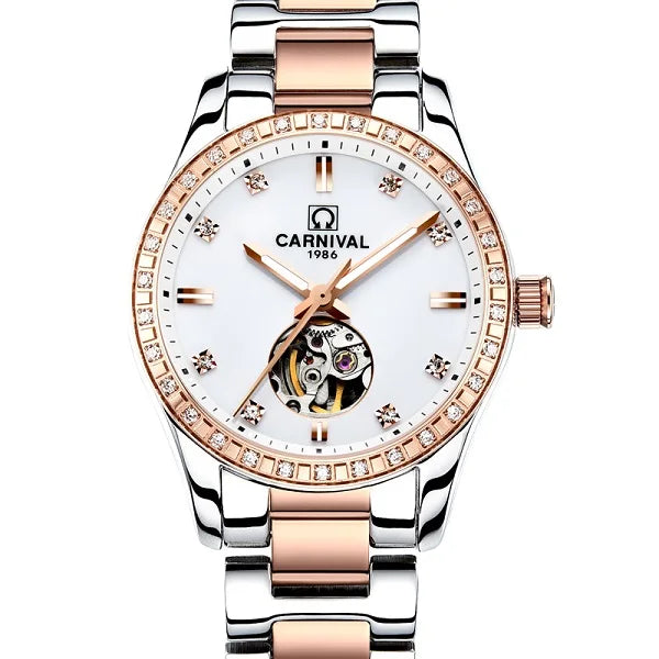 CARNIVAL 2025 Automatic Women’s Watch – Sapphire, Calendar, Waterproof