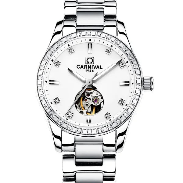 CARNIVAL 2025 Automatic Women’s Watch – Sapphire, Calendar, Waterproof