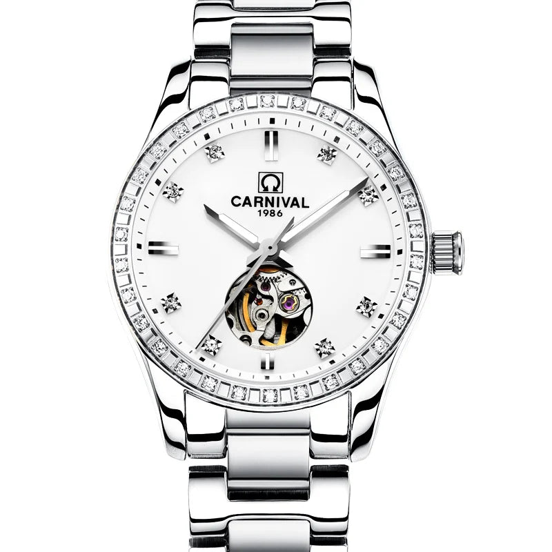 CARNIVAL 2025 Automatic Women’s Watch – Sapphire, Calendar, Waterproof