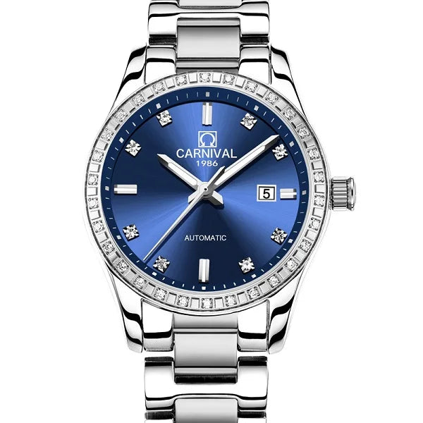 CARNIVAL 2025 Automatic Women’s Watch – Sapphire, Calendar, Waterproof
