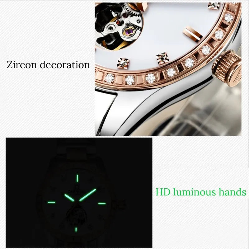 CARNIVAL 2025 Automatic Women’s Watch – Sapphire, Calendar, Waterproof
