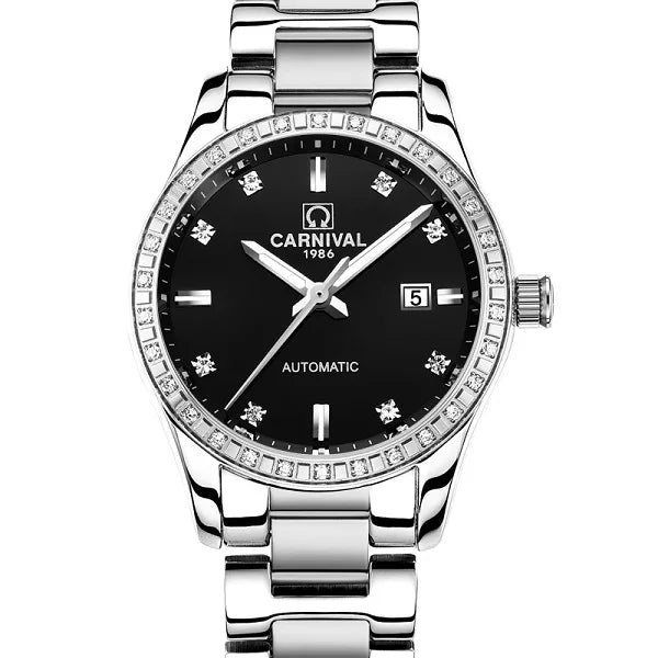 CARNIVAL 2025 Automatic Women’s Watch – Sapphire, Calendar, Waterproof