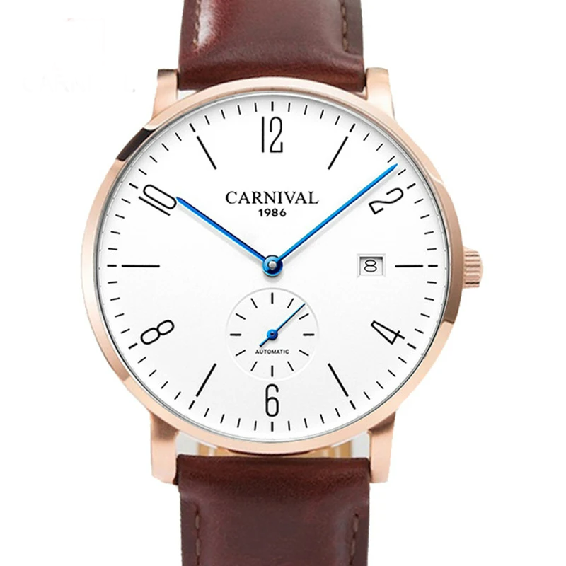 Carnival Ultra-Thin Mechanical Watch for Men 8017 Smash Price Shop Watch