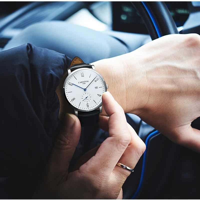 Carnival Ultra-Thin Mechanical Watch for Men 8017 Smash Price Shop Watch