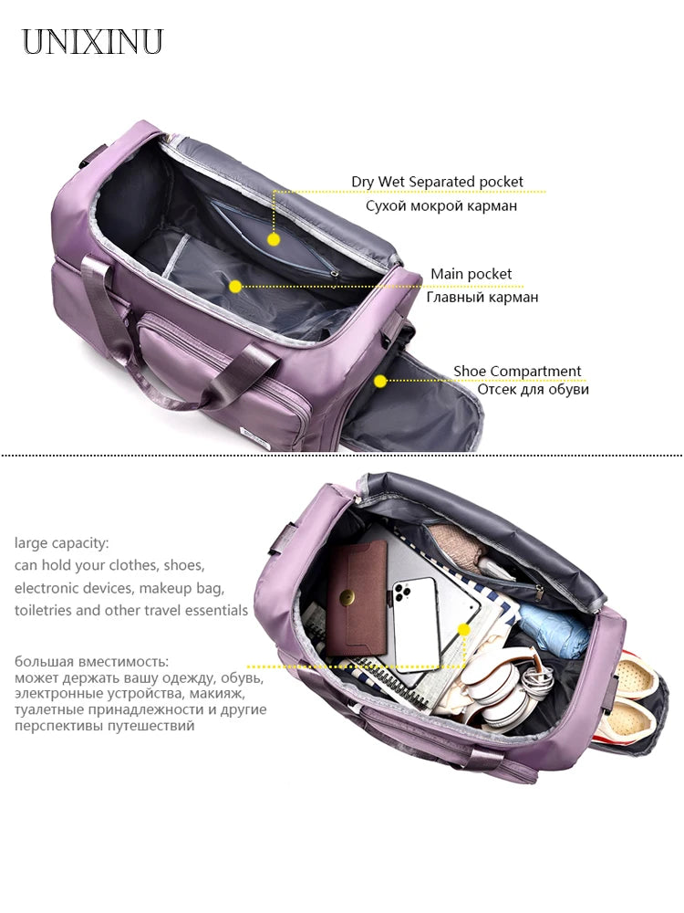 Carry-On Weekender Travel Bag with Shoe Compartment – product image 5