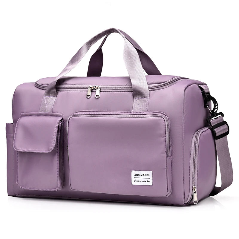 Carry-On Weekender Travel Bag with Shoe Compartment in Lavender – product image 10