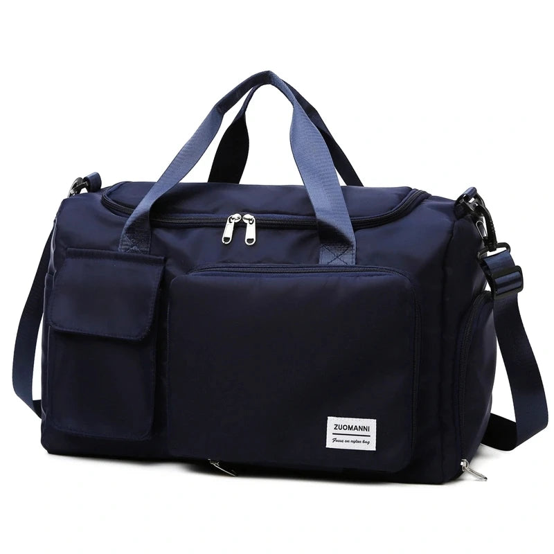 Carry-On Weekender Travel Bag with Shoe Compartment in DEEP BLUE – product image 13
