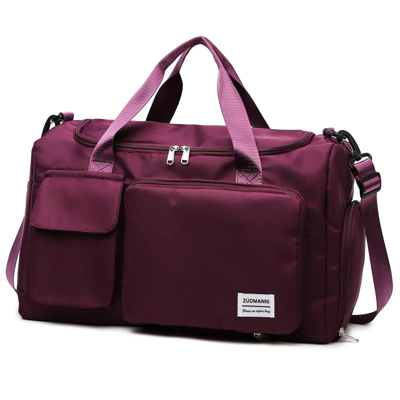 Carry-On Weekender Travel Bag with Shoe Compartment in burgundy – product image 17