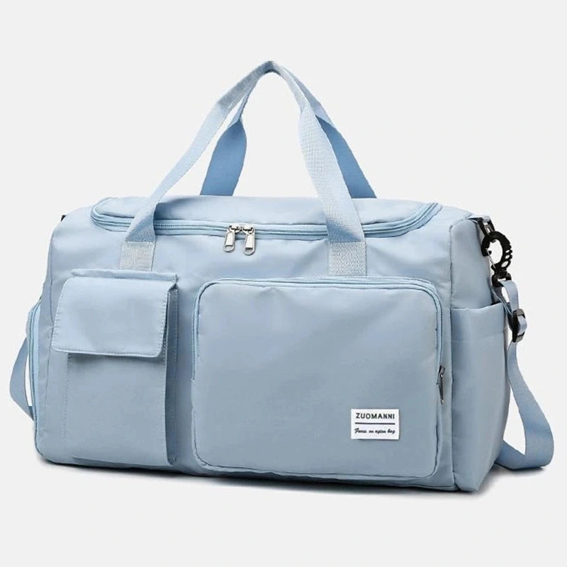 Carry-On Weekender Travel Bag with Shoe Compartment in SKY BLUE – product image 18