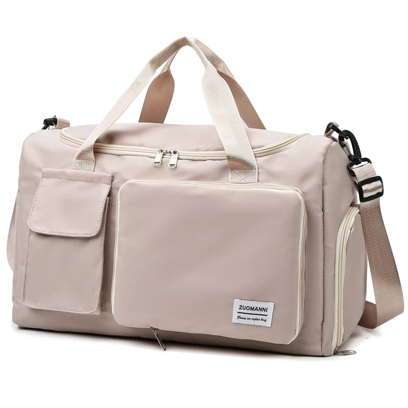 Carry-On Weekender Travel Bag with Shoe Compartment in Khaki – product image 19