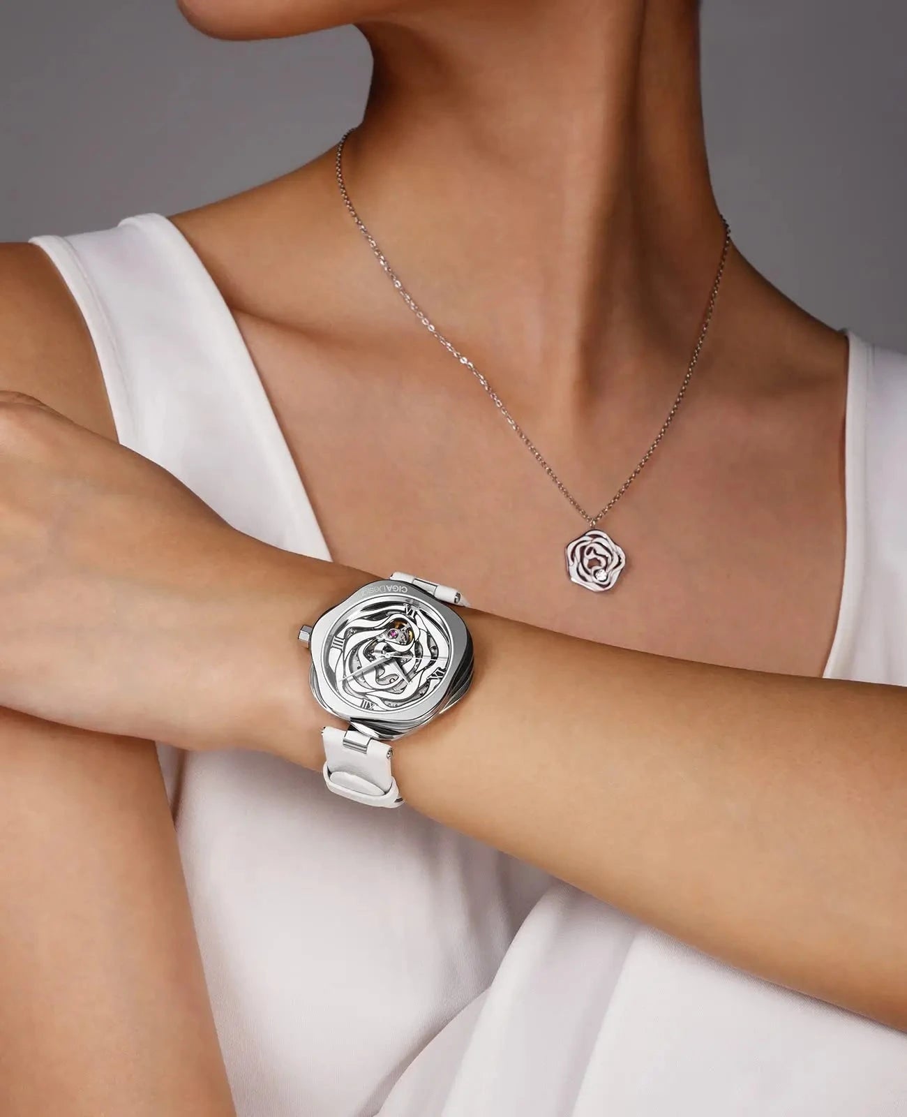 CIGA Design Denmark Rose Skeleton Watch – Automatic Women’s Timepiece