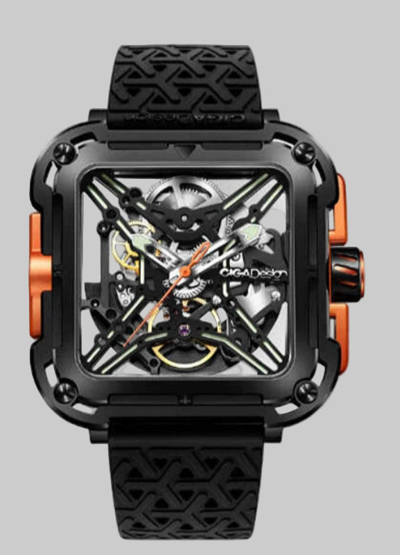 CIGA Design Square Skeleton Automatic Watch for Men