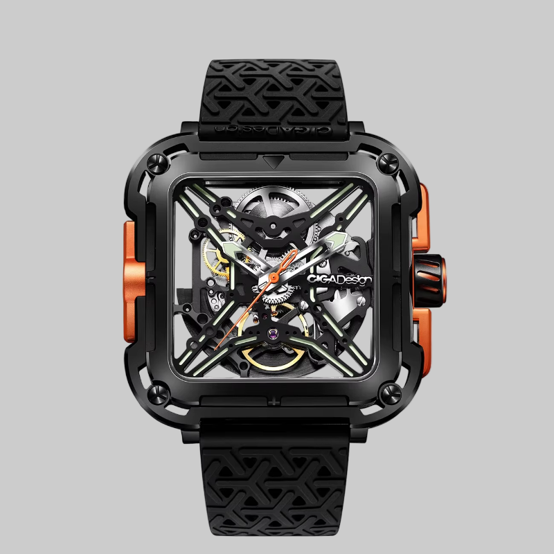 CIGA Design Square Skeleton Automatic Watch for Men Smash Price Shop Men's Watch