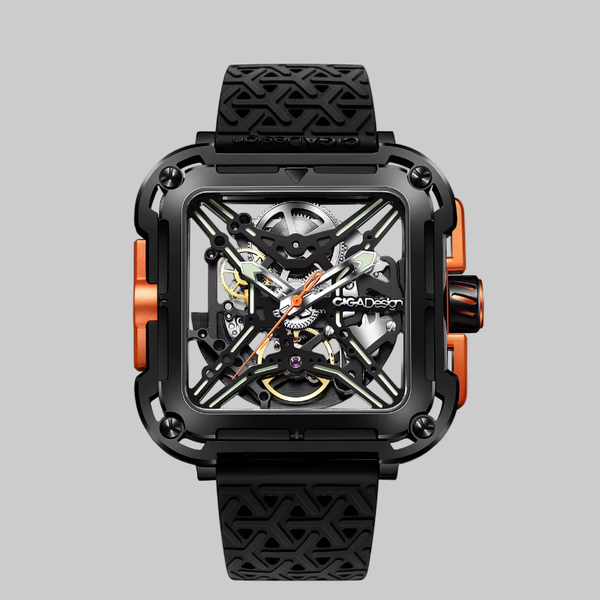 CIGA Design Square Skeleton Automatic Watch for Men