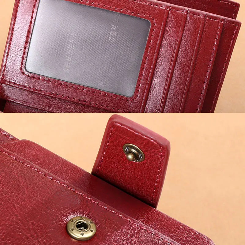 Compact Genuine Leather Zip Wallet – product image 5