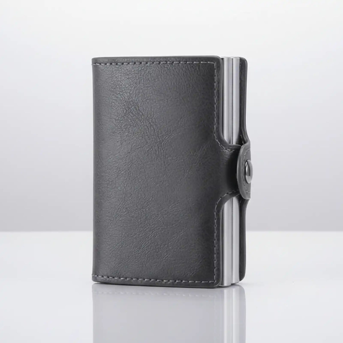 Compact RFID Metal Card Holder Wallet in Gray / Germany – product image 8