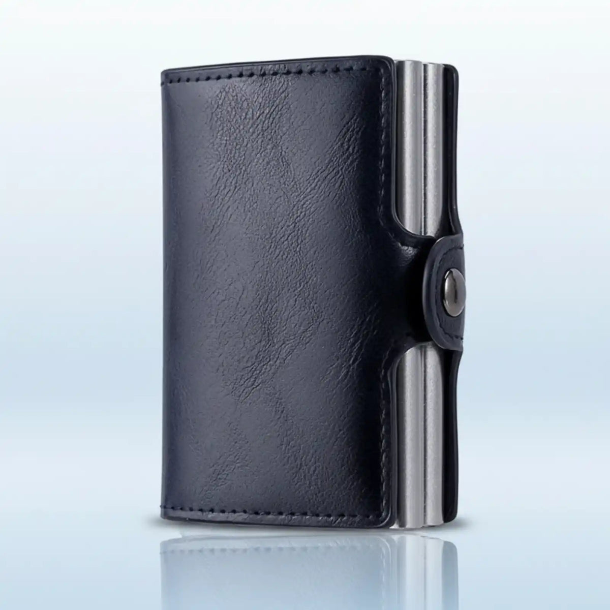 Compact RFID Metal Card Holder Wallet in dark blue / Germany – product image 11
