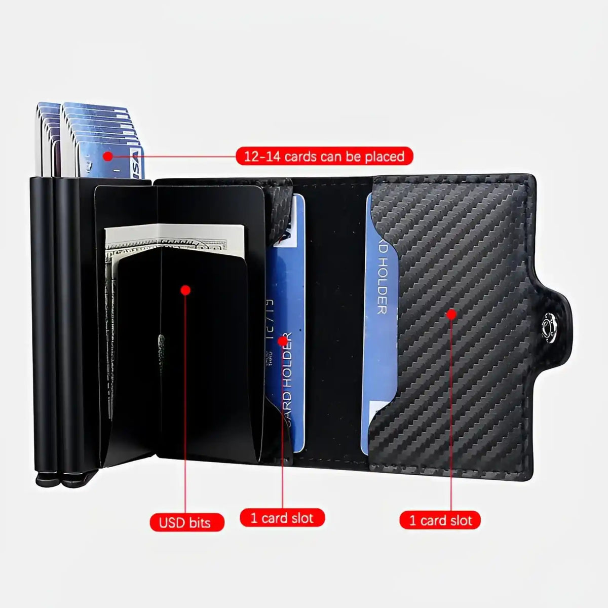 Compact RFID Metal Card Holder Wallet – product image 16