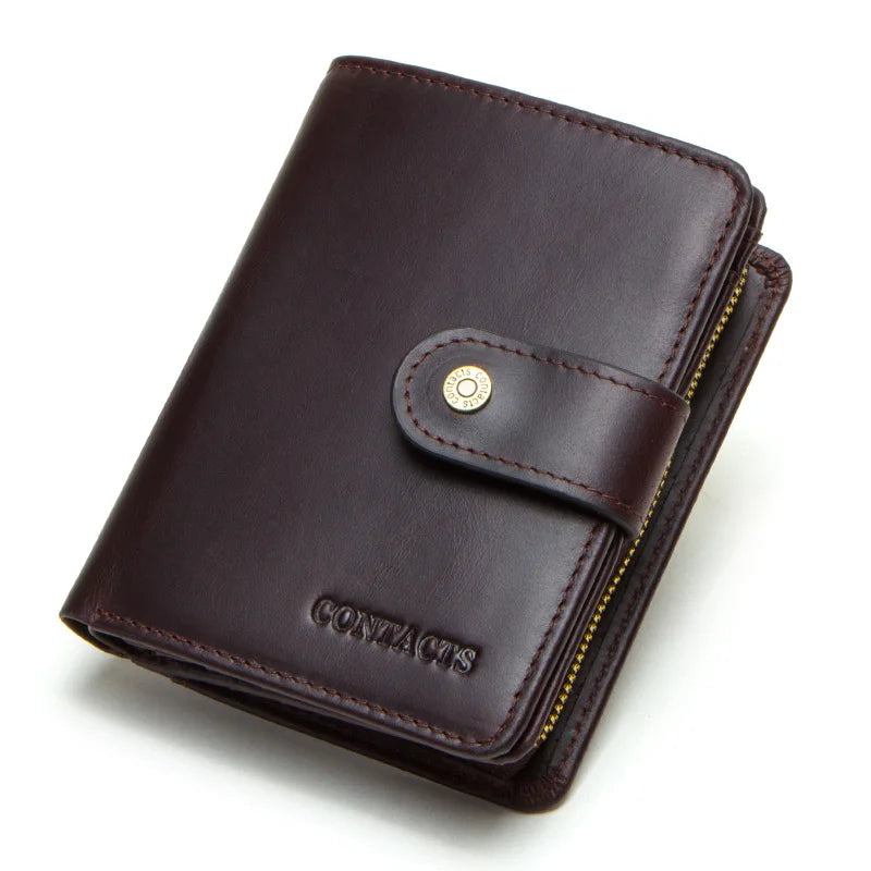 Contact’S Genuine Leather RFID Compact Wallet in Coffee – product image 18