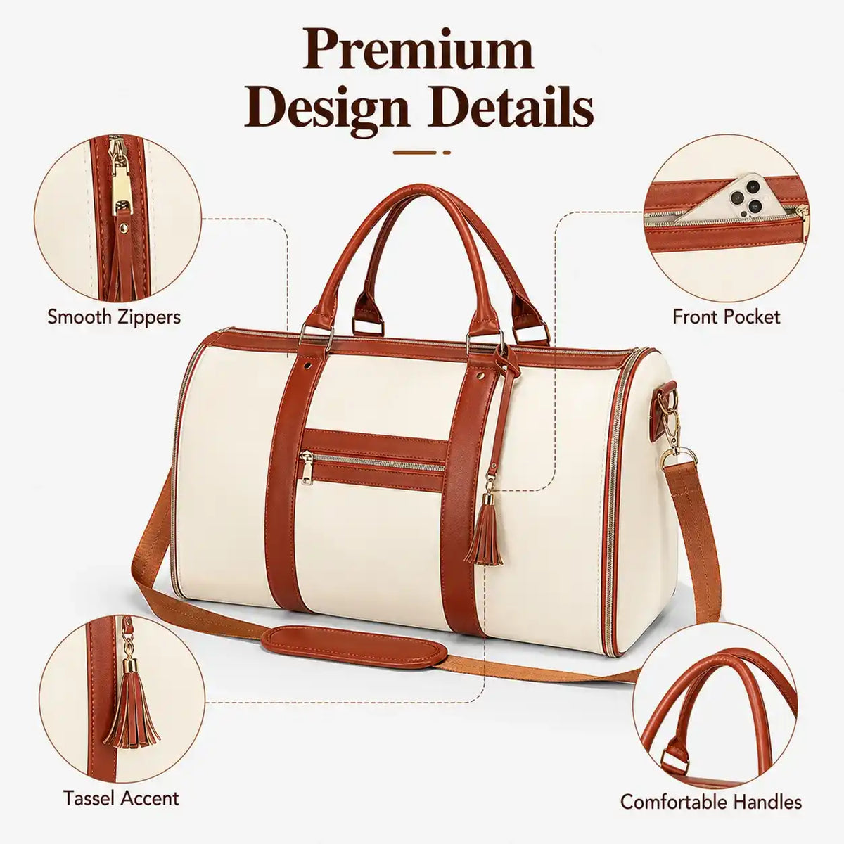 Convertible Garment Duffel Travel Bag with Shoe Compartment – product image 9