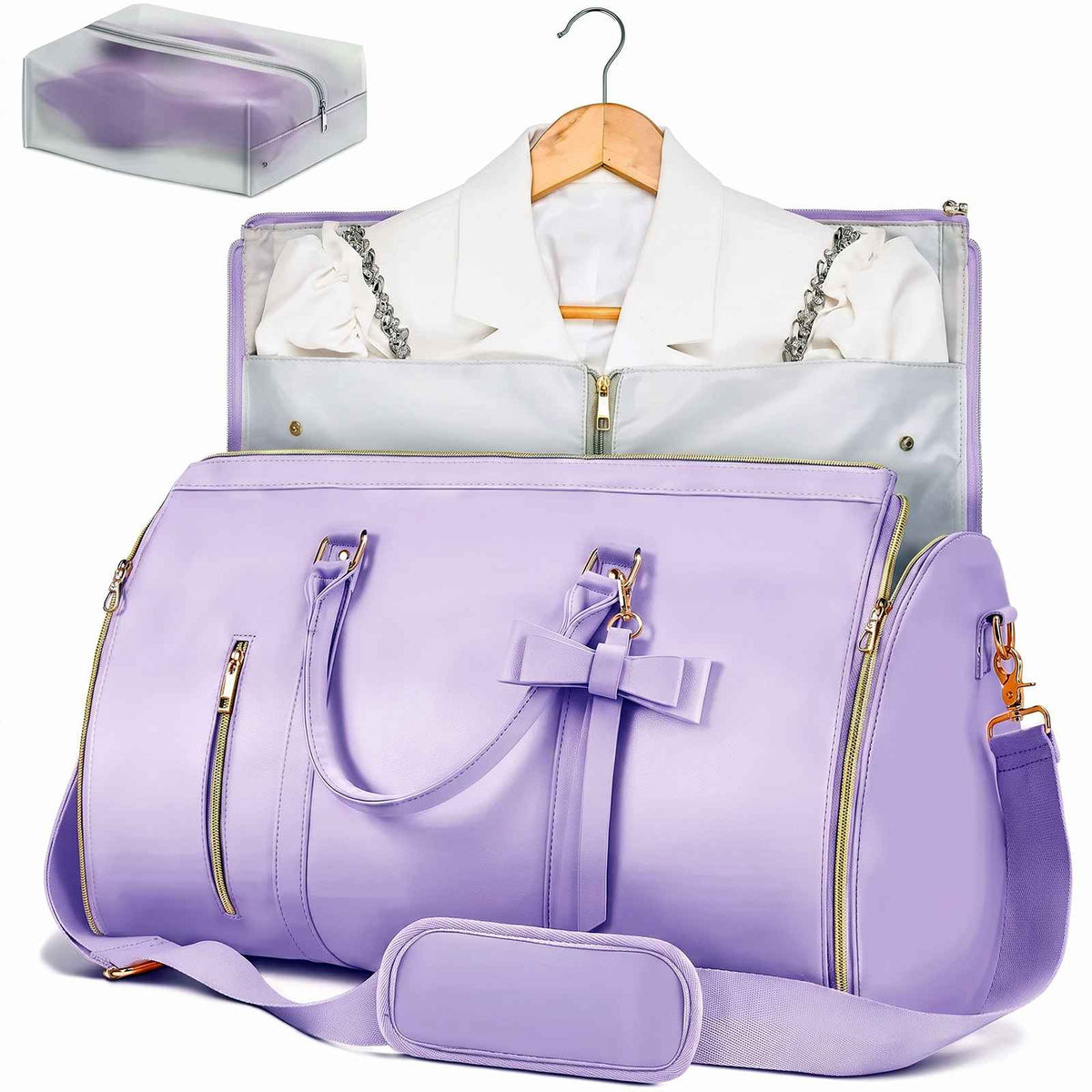 Convertible Weekender Duffel & Garment Bag in Purple / China Mainland – product image 7