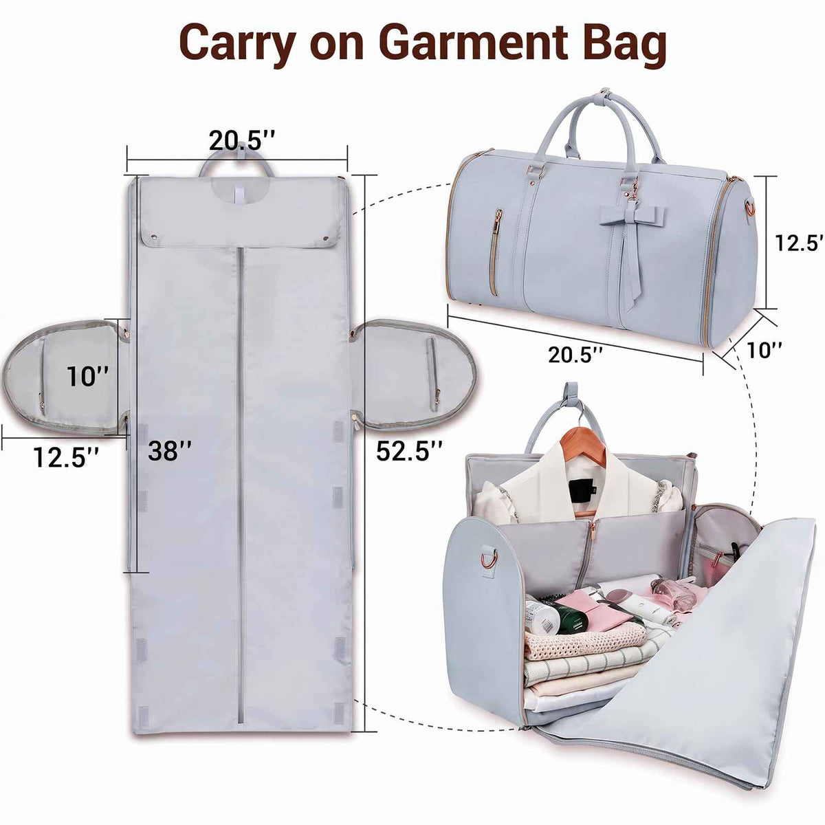 Convertible Weekender Duffel & Garment Bag – product image 9