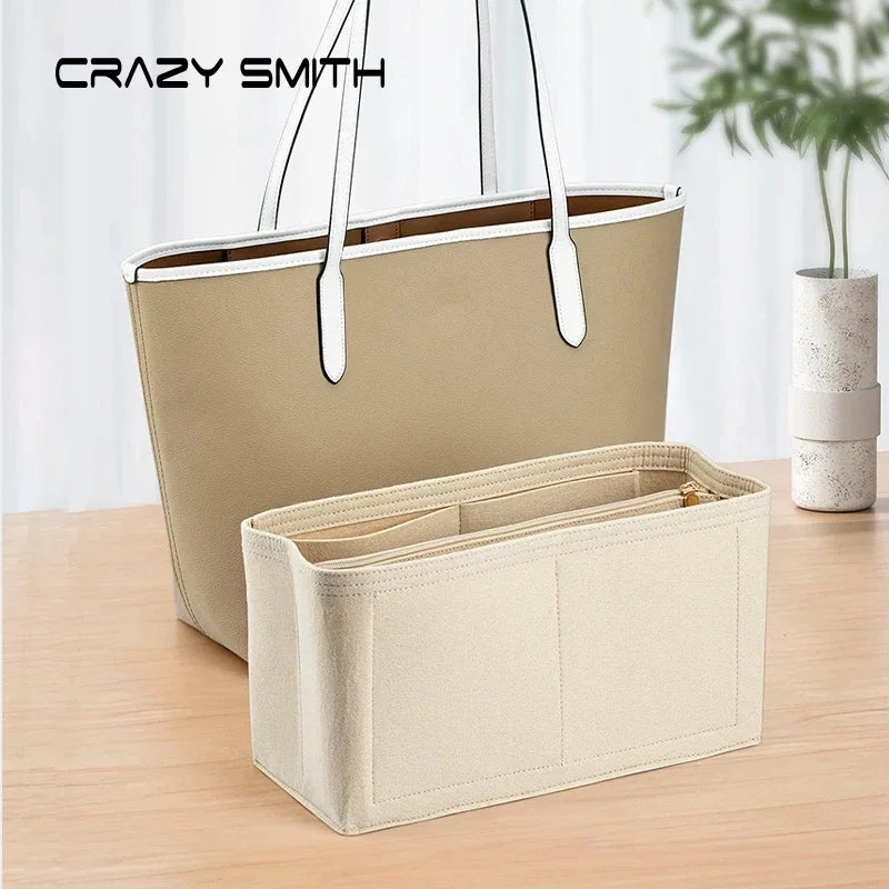 Crazy Smith Felt Tote Organizer Insert for Coach Bags – product image 1