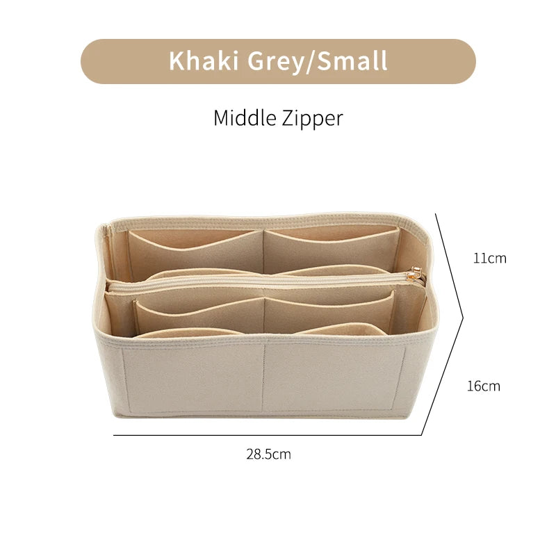 Crazy Smith Felt Tote Organizer Insert for Coach Bags in Khaki-S-middle – product image 18