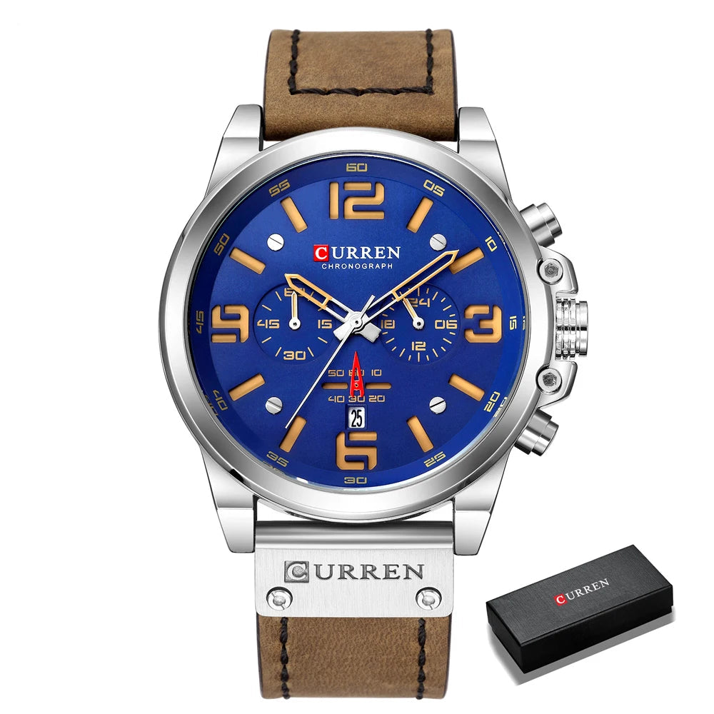 CURREN 8314 Chronograph Quartz Watch – Waterproof & Military Style