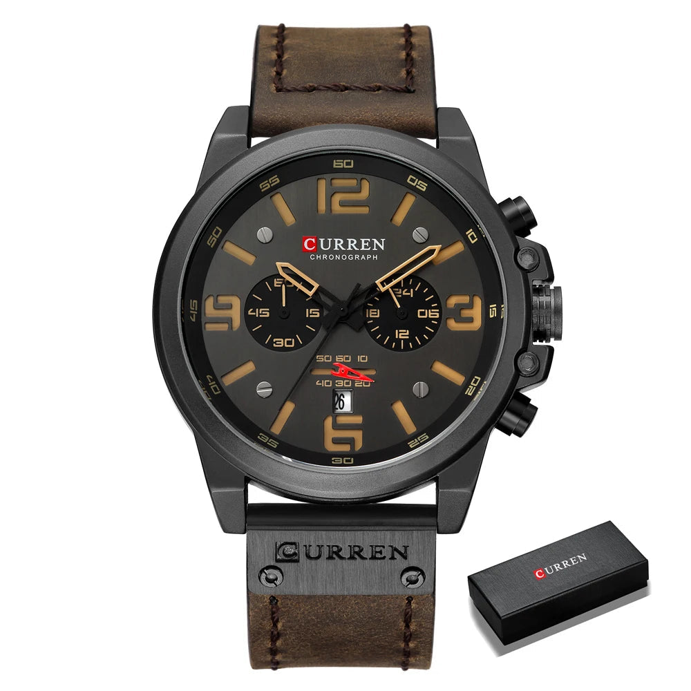 CURREN 8314 Chronograph Quartz Watch – Waterproof & Military Style