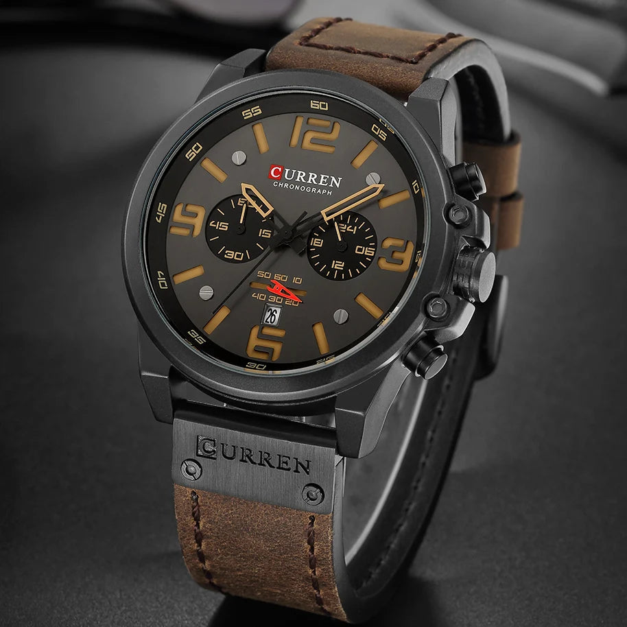 CURREN 8314 Chronograph Quartz Watch – Waterproof & Military Style
