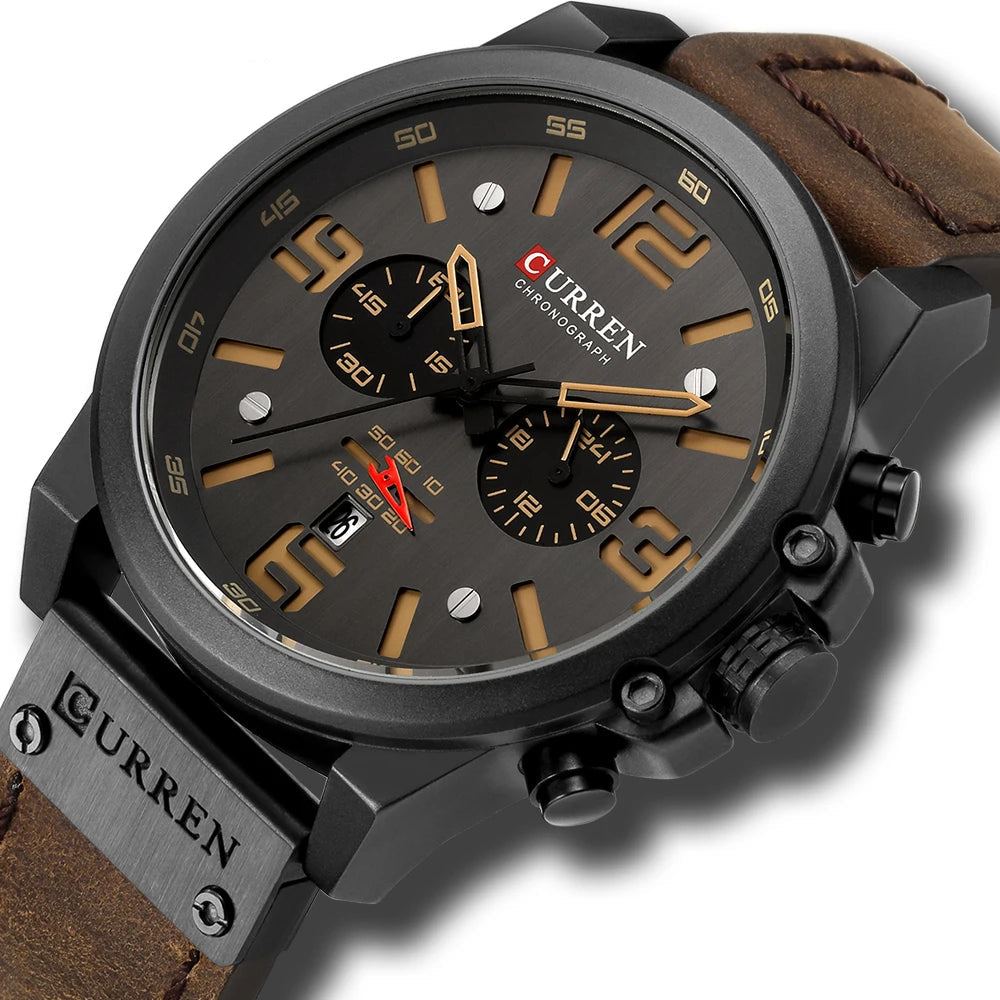CURREN 8314 Chronograph Quartz Watch – Waterproof & Military Style
