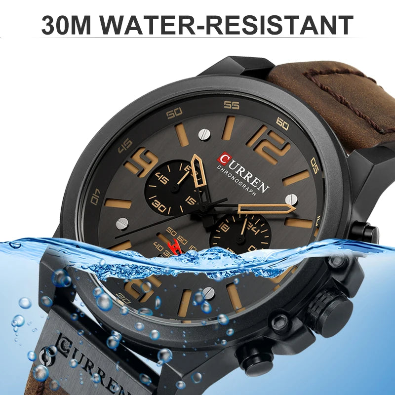 CURREN 8314 Chronograph Quartz Watch – Waterproof & Military Style Smash Price Shop Men's Watch