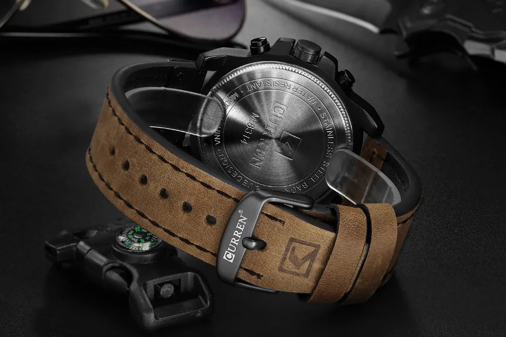 CURREN 8314 Chronograph Quartz Watch – Waterproof & Military Style Smash Price Shop Men's Watch