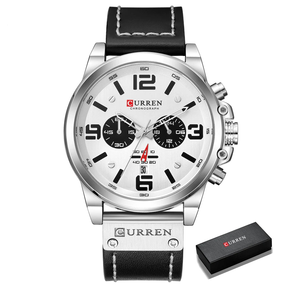 CURREN 8314 Chronograph Quartz Watch – Waterproof & Military Style
