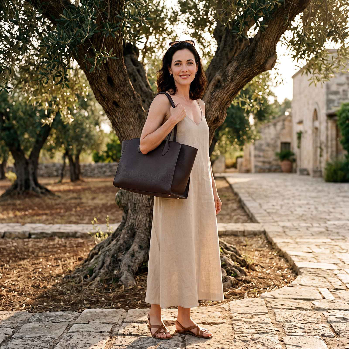 DONNA N Slouchy Genuine Leather Shoulder Tote – product image 4