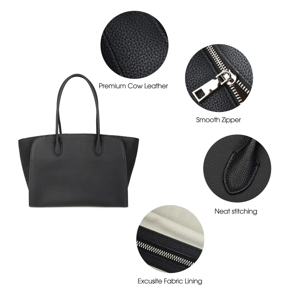 DONNA N Slouchy Genuine Leather Shoulder Tote – product image 7