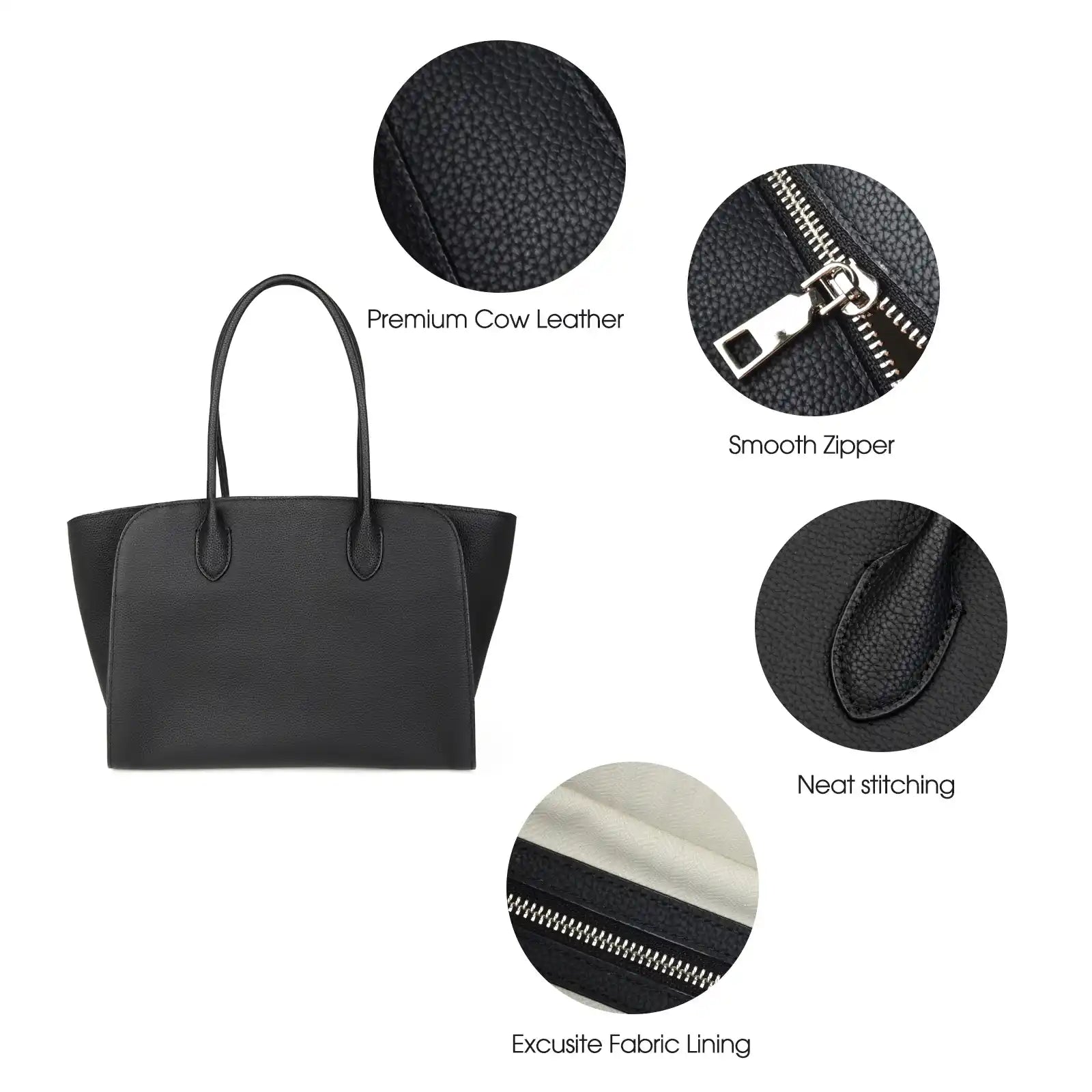 DONNA N Slouchy Genuine Leather Shoulder Tote – product image 7